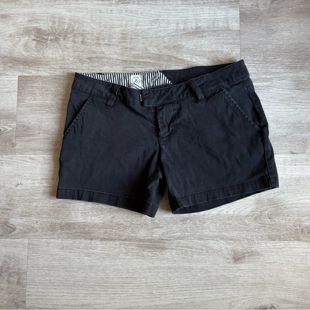 Volcom Black Women's low rise navy shorts